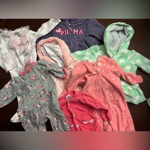 Carters first impression inks and puma lot 0-3 months little girls excellent lot